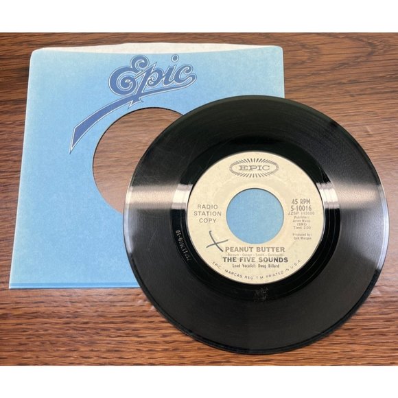 The Five Sounds Peanut Butter / Miss Ann 45 Garage Rock Promo Epic 5-10016 - Picture 3 of 4
